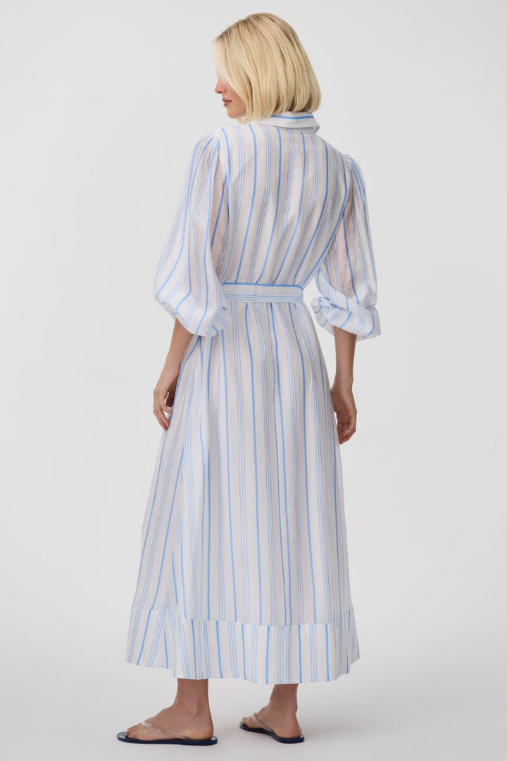Briar Dress - Sky Antique Stripe
