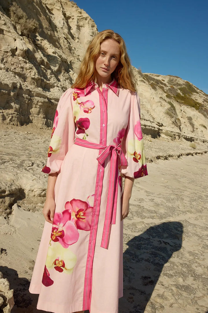 Aston Studio Lucille Dress Icing Phalae