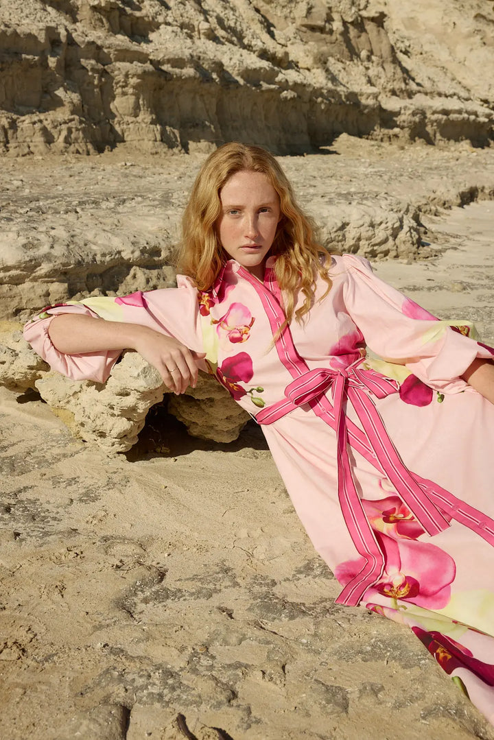 Aston Studio Lucille Dress Icing Phalae