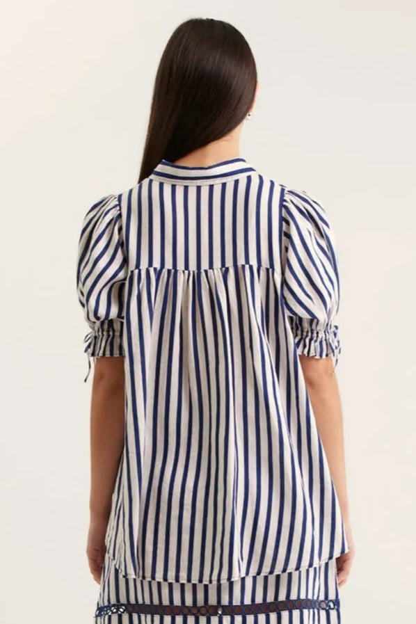 Alessandra Tessa Bretton Shirt Navy White