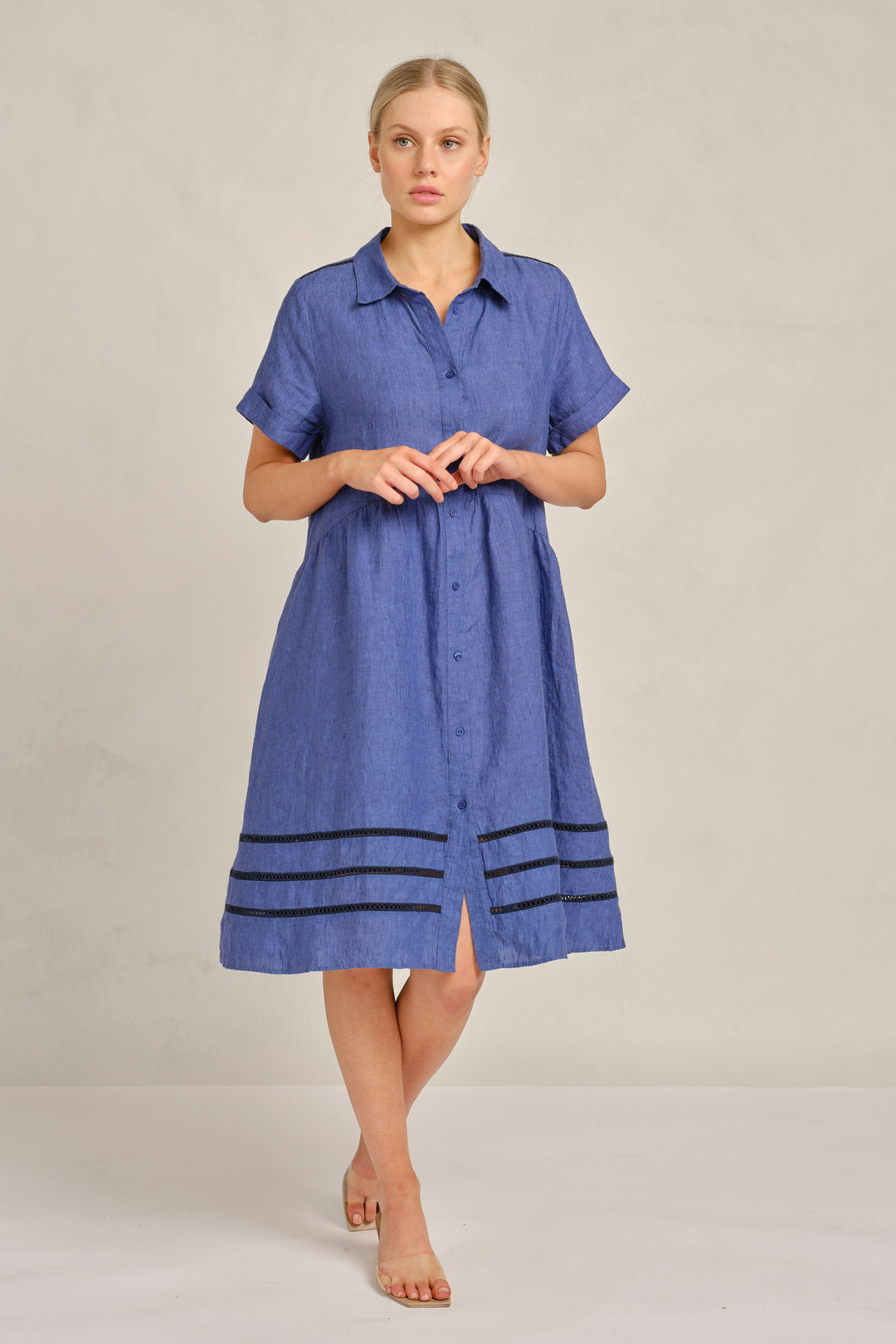 Maxine Lace Dress - Denim