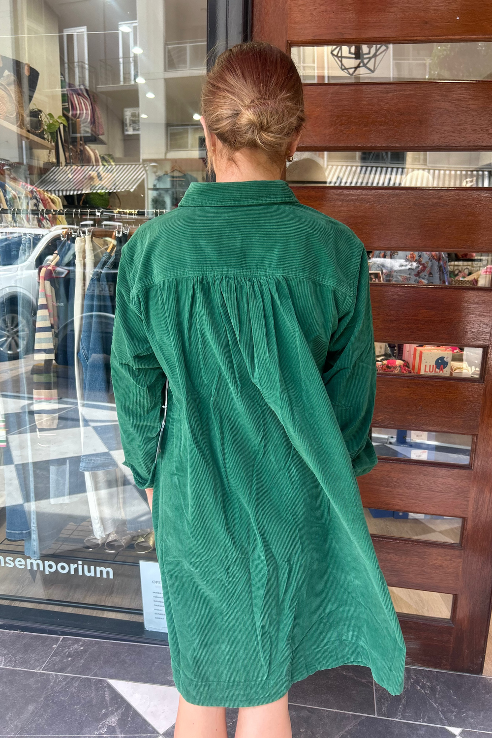 Alessandra Overshirt Shirt Dress Forrest