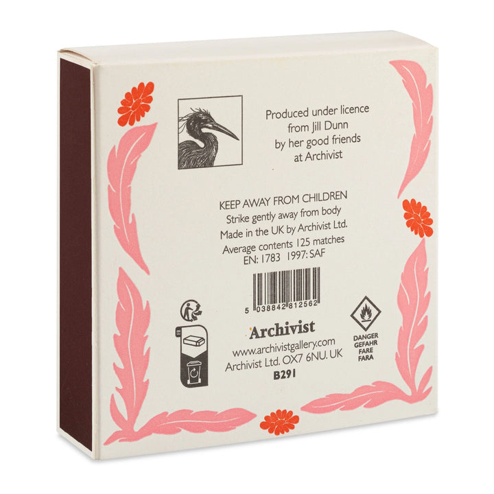Square Safety Matches - Botanical Heart
