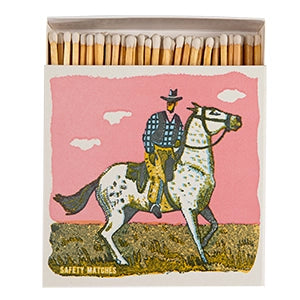 Square Safety Matches - Pink Cowboy