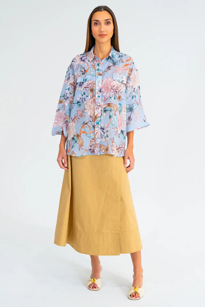 Arlington Milne Bobbie Shirt Oriental Flower