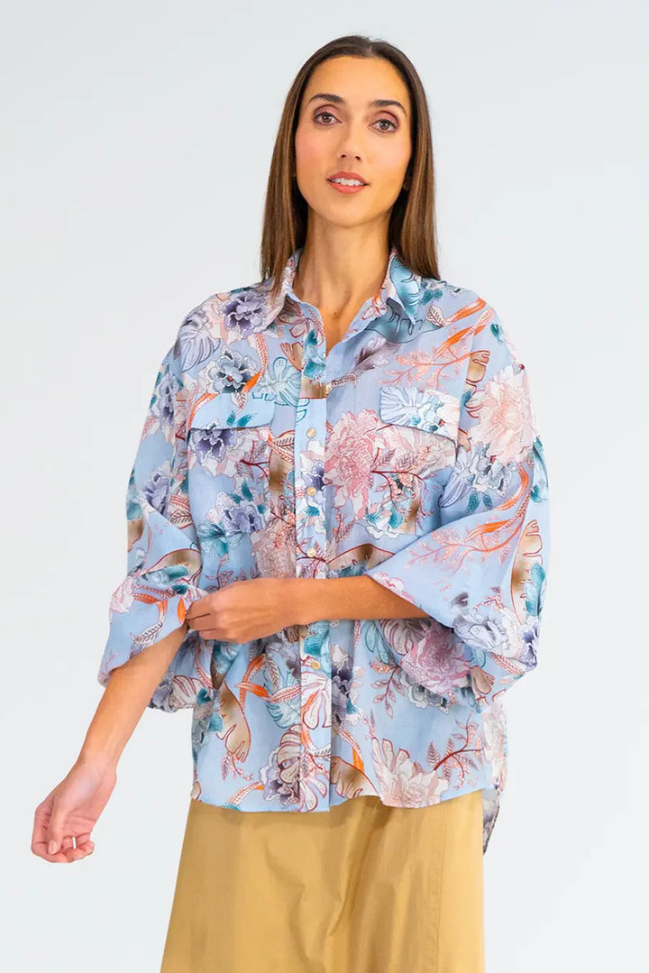 Arlington Milne Bobbie Shirt Oriental Flower