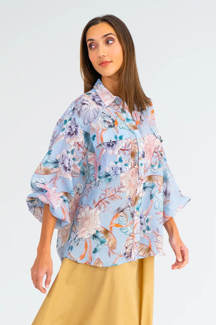 Arlington Milne Bobbie Shirt Oriental Flower
