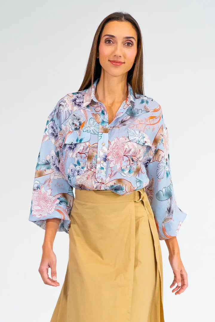 Arlington Milne Bobbie Shirt Oriental Flower