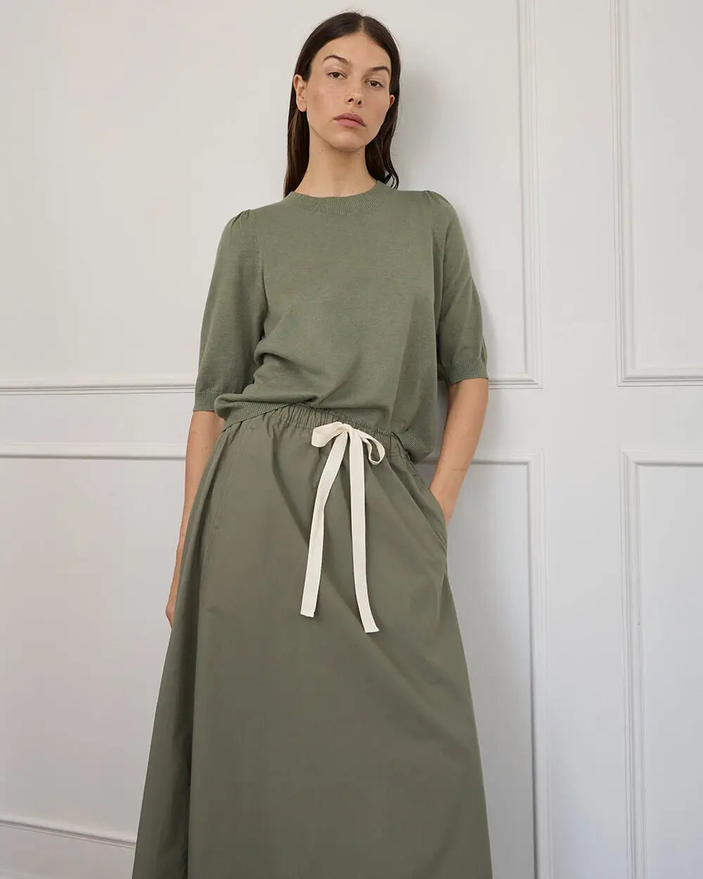 JL Maxi Skirt - Moss