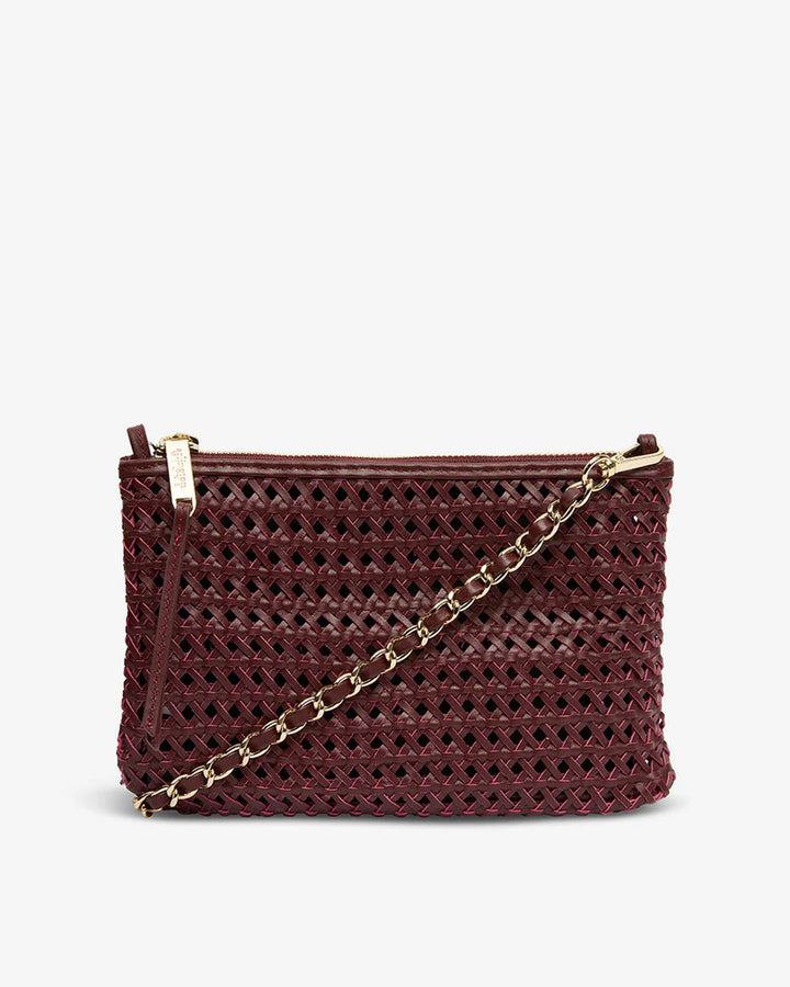Molly Weave Crossbody - Burgundy