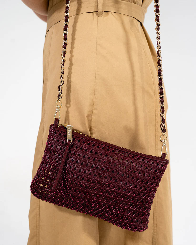 Molly Weave Crossbody - Burgundy