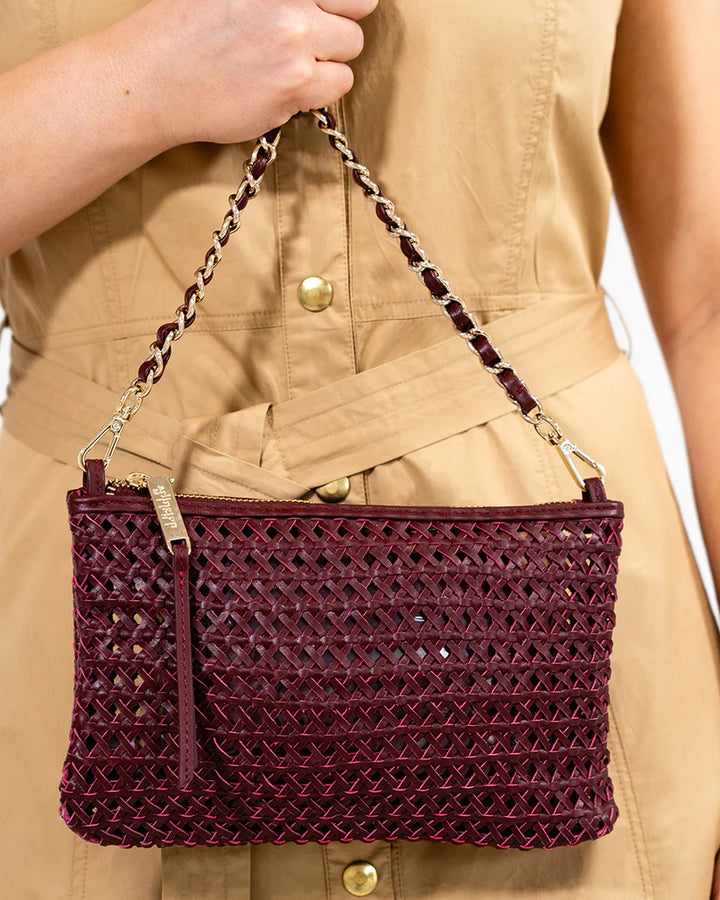 Molly Weave Crossbody - Burgundy