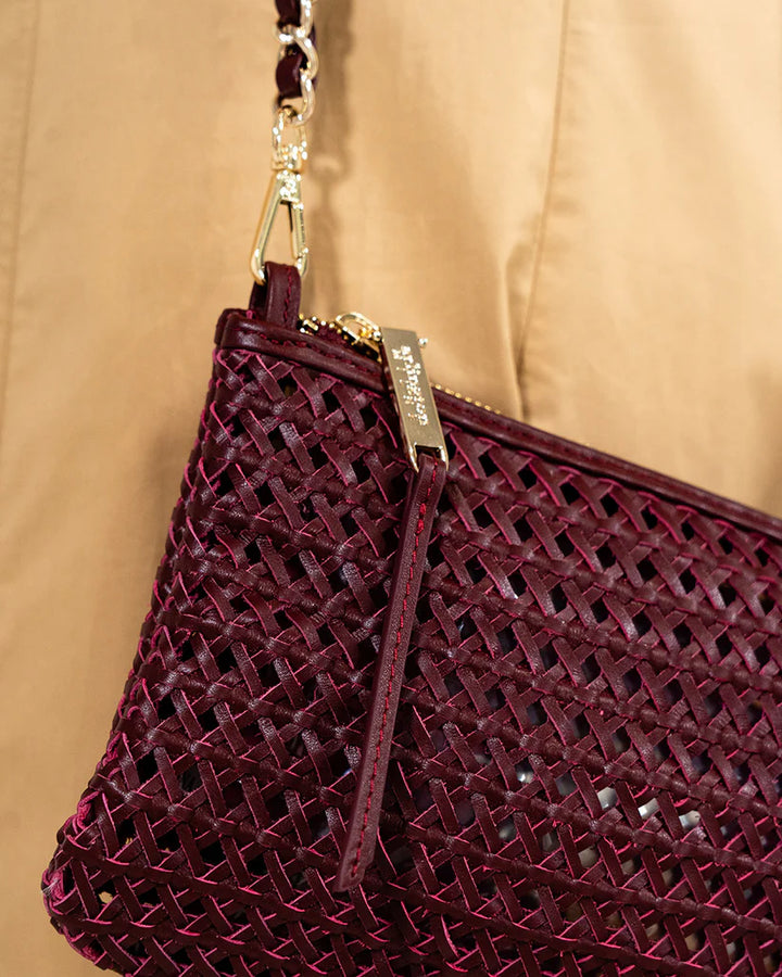 Molly Weave Crossbody - Burgundy