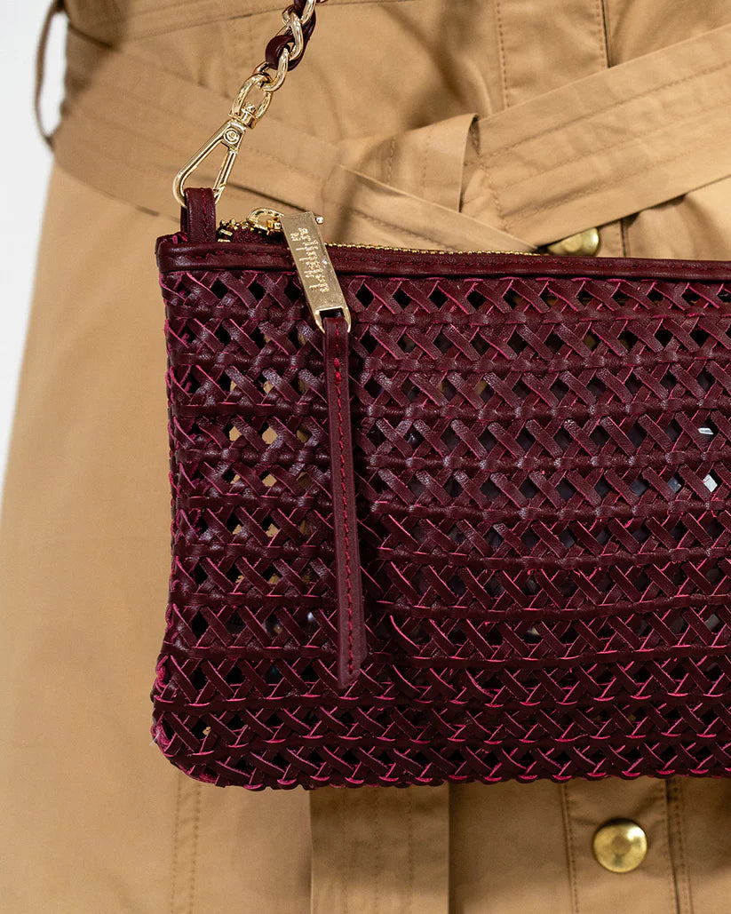 Molly Weave Crossbody - Burgundy