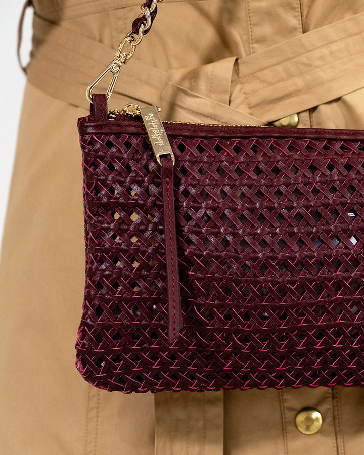 Molly Weave Crossbody - Burgundy