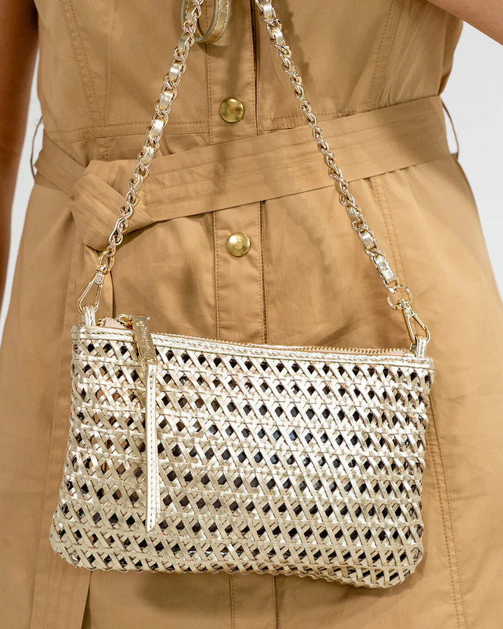 Molly Weave Crossbody - Gold