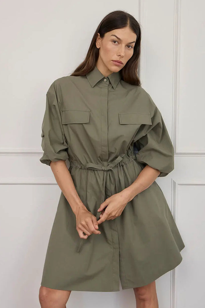 Virginia Mini Dress - Moss