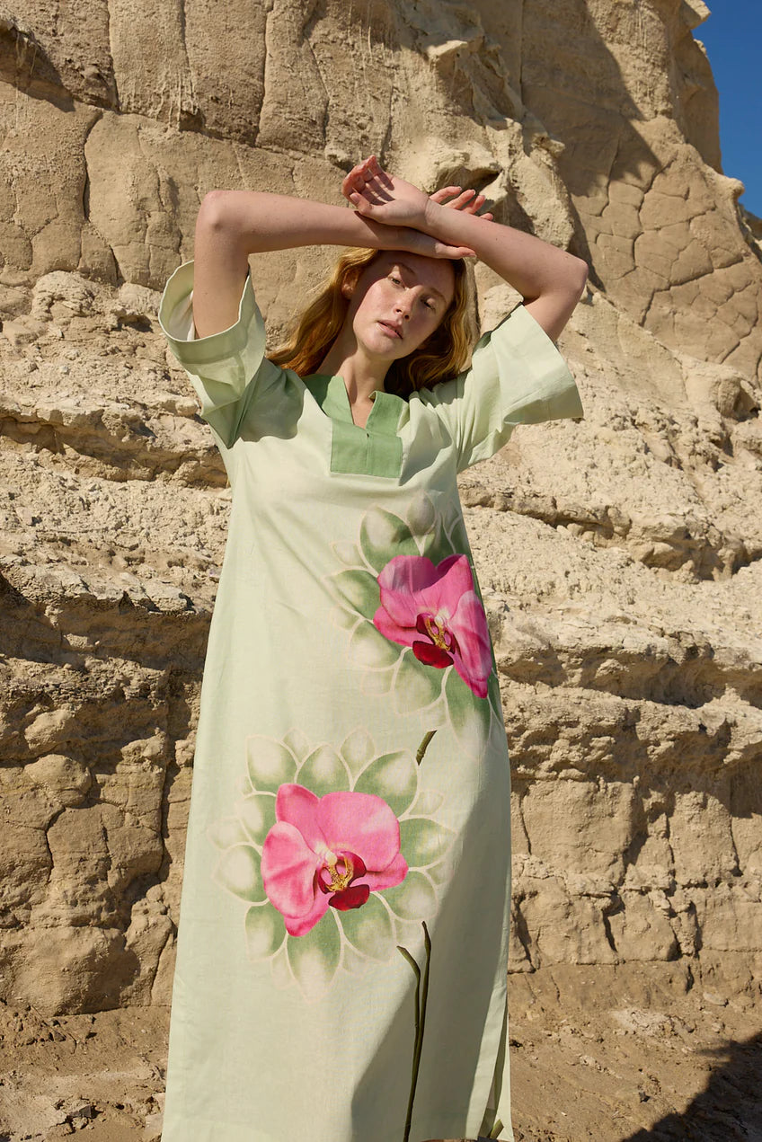 Aston Studio Bridget Dress in Meadow Phalae