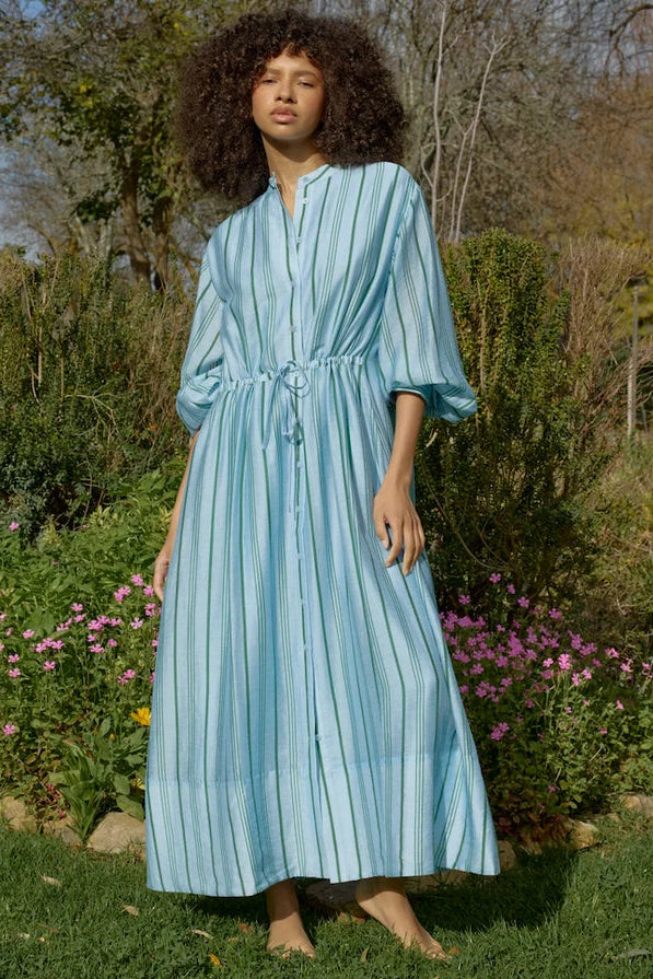 Emersyn Dress - Bluebell Stripe