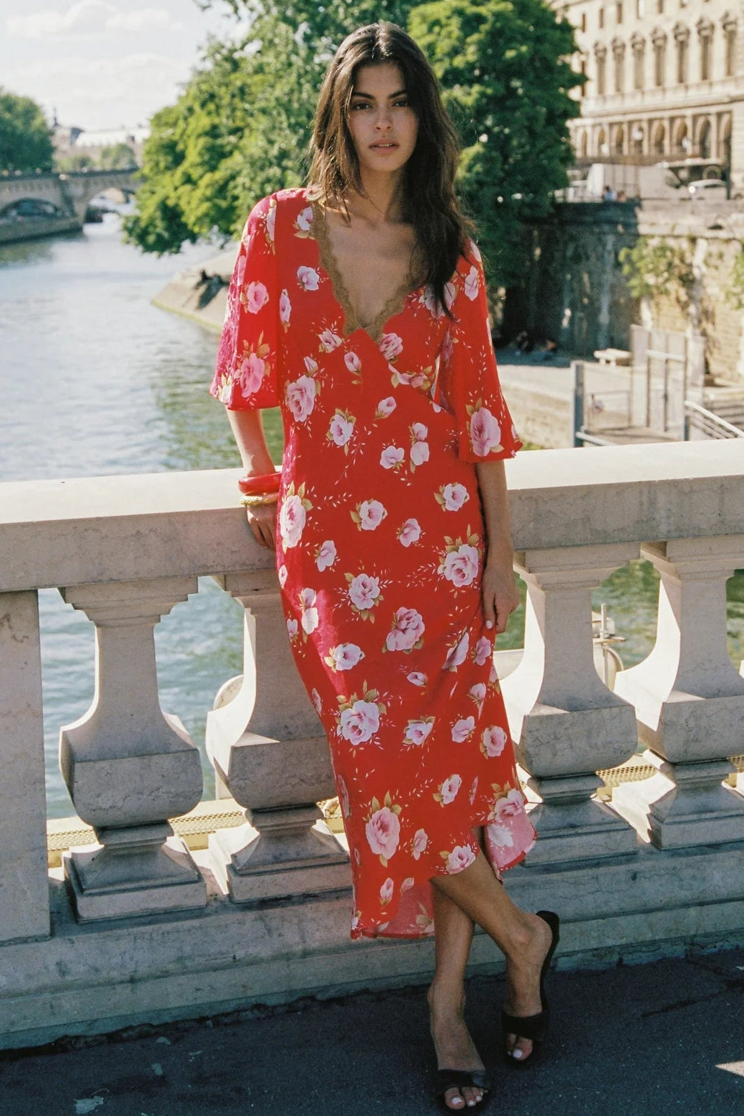 Malia Midi Dress - Roscoe Cherry