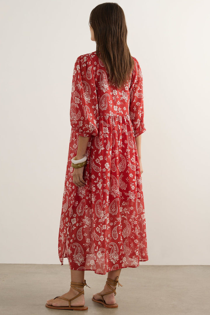 Audrey Midi Dress - Red