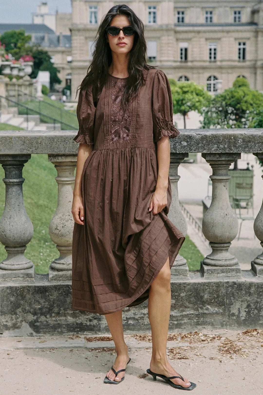Ryder Midi Dress - Brown