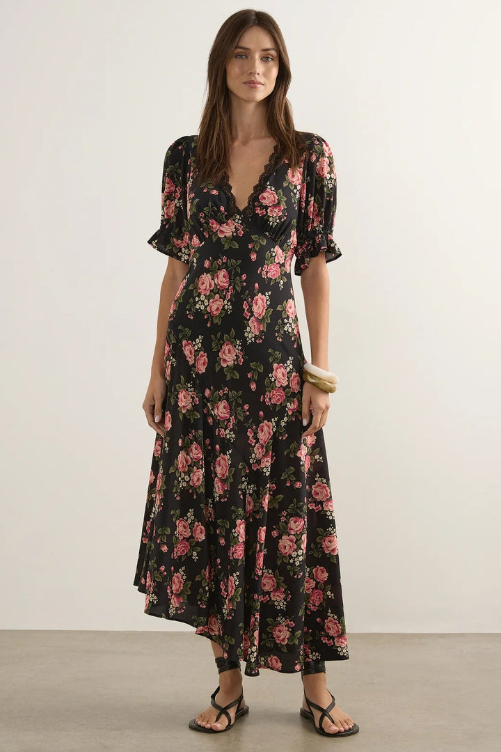 Jacinda Midi Dress - Black