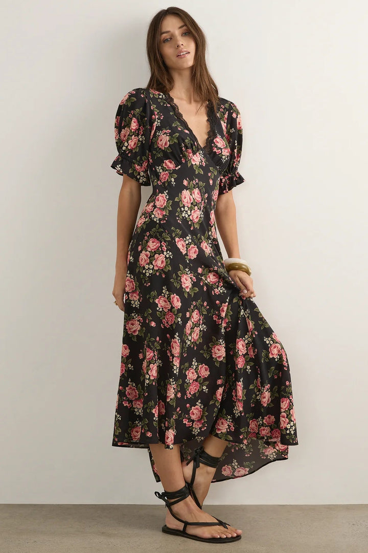 Jacinda Midi Dress - Black