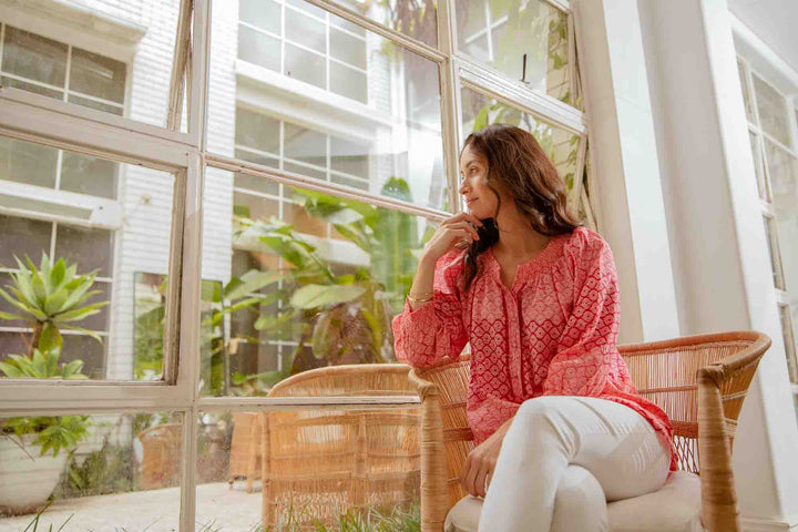 Turkish Delight Blouse - Watermelon