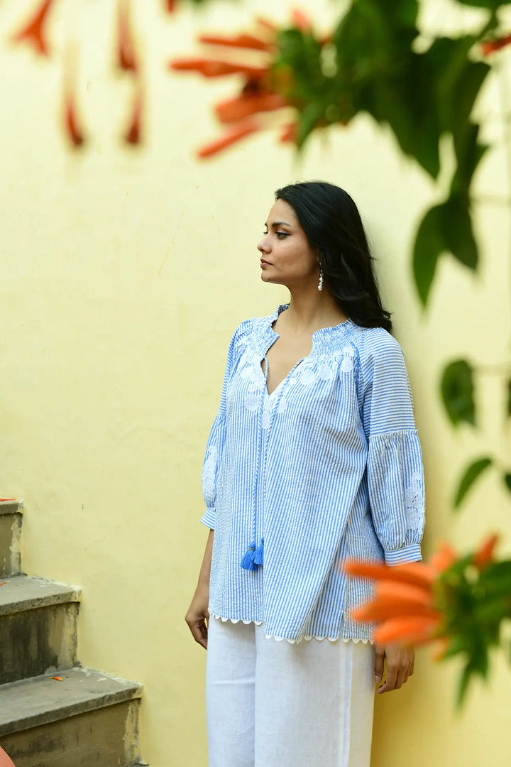 Symi Blouse - Blue