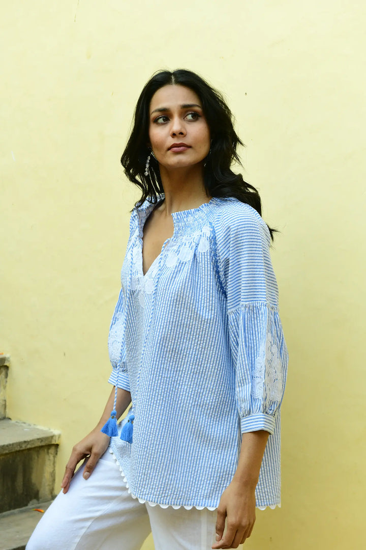 Symi Blouse - Blue
