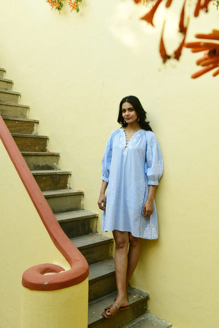 Symi Shift Dress - Blue