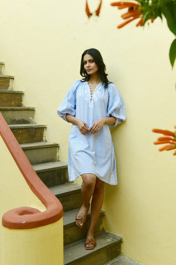Symi Shift Dress - Blue