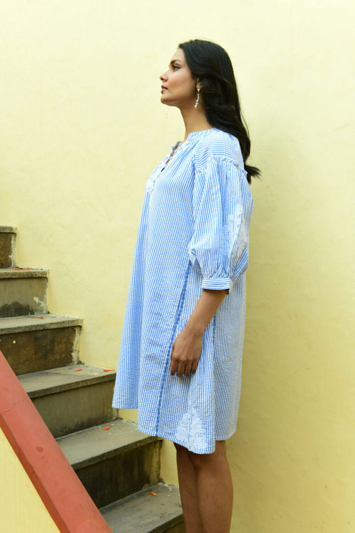 Symi Shift Dress - Blue