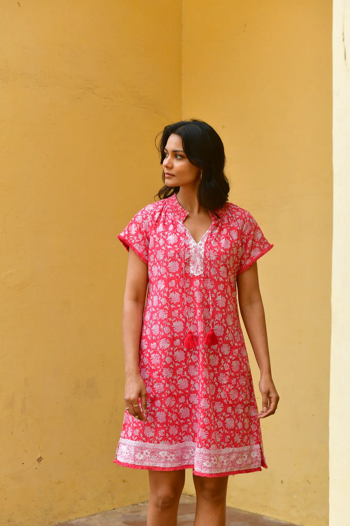 Camellia Day Dress - Cherry