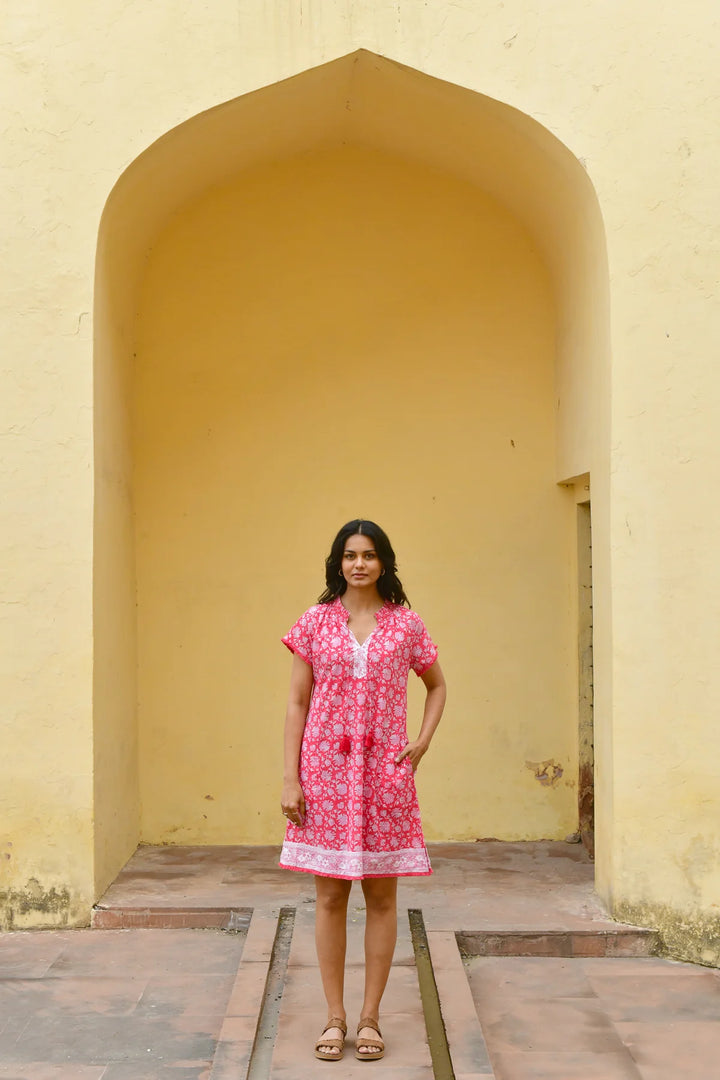 Camellia Day Dress - Cherry