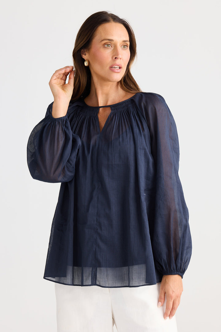 Brave & True Raphael Top Navy