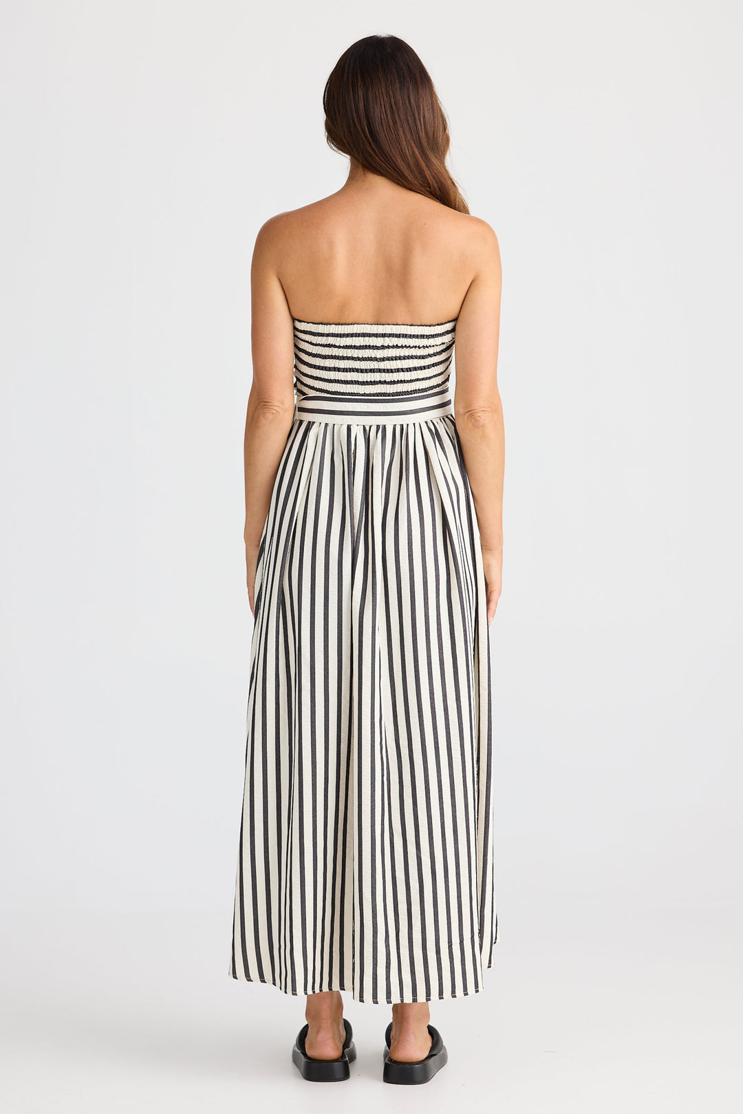 Brave & True Avalon Dress Black Stripe