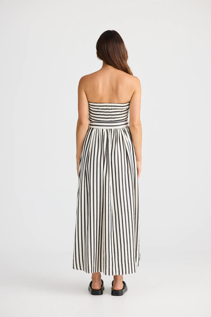 Avalon Dress - Black Stripe