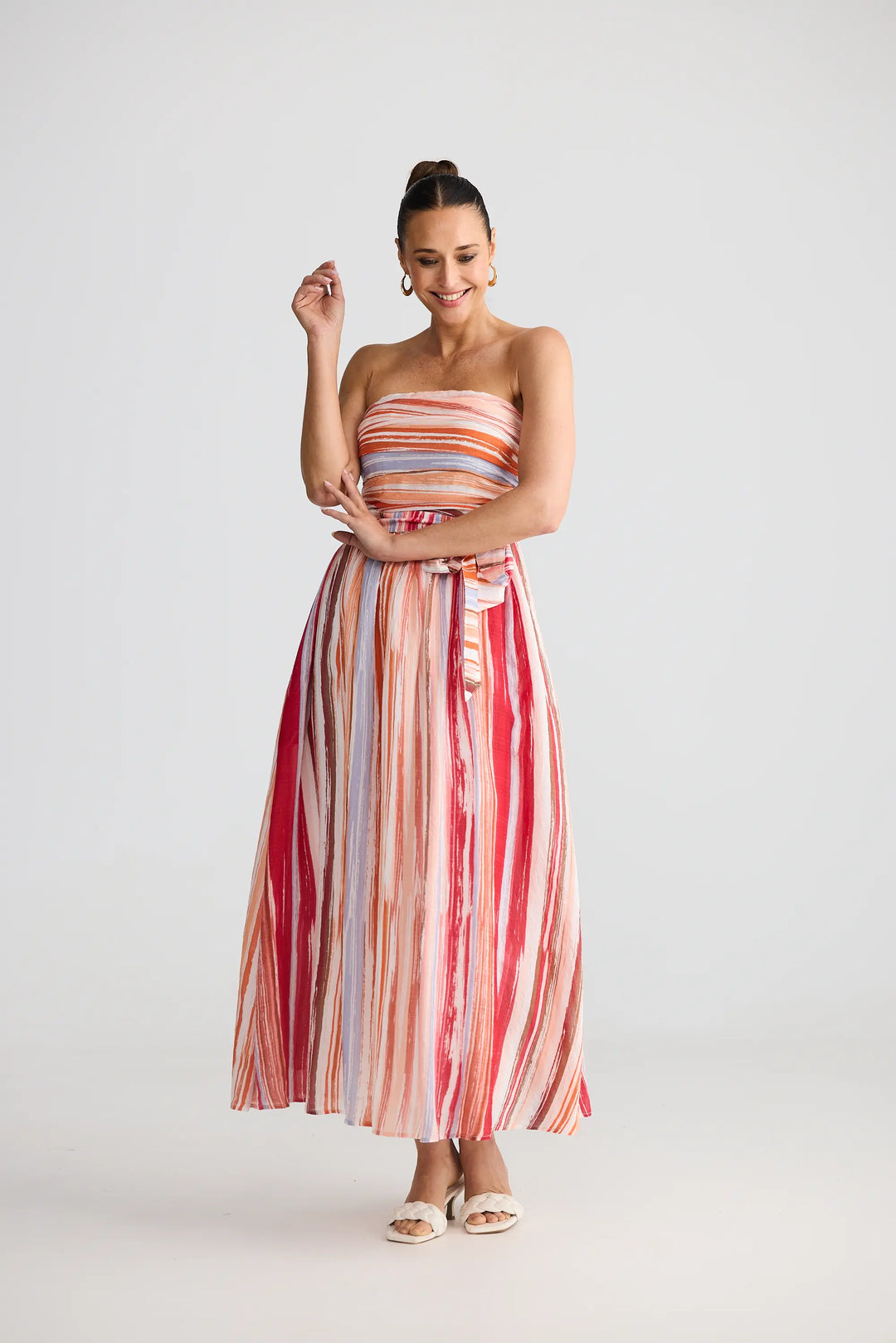 Avalon Dress - Painterly Stripe
