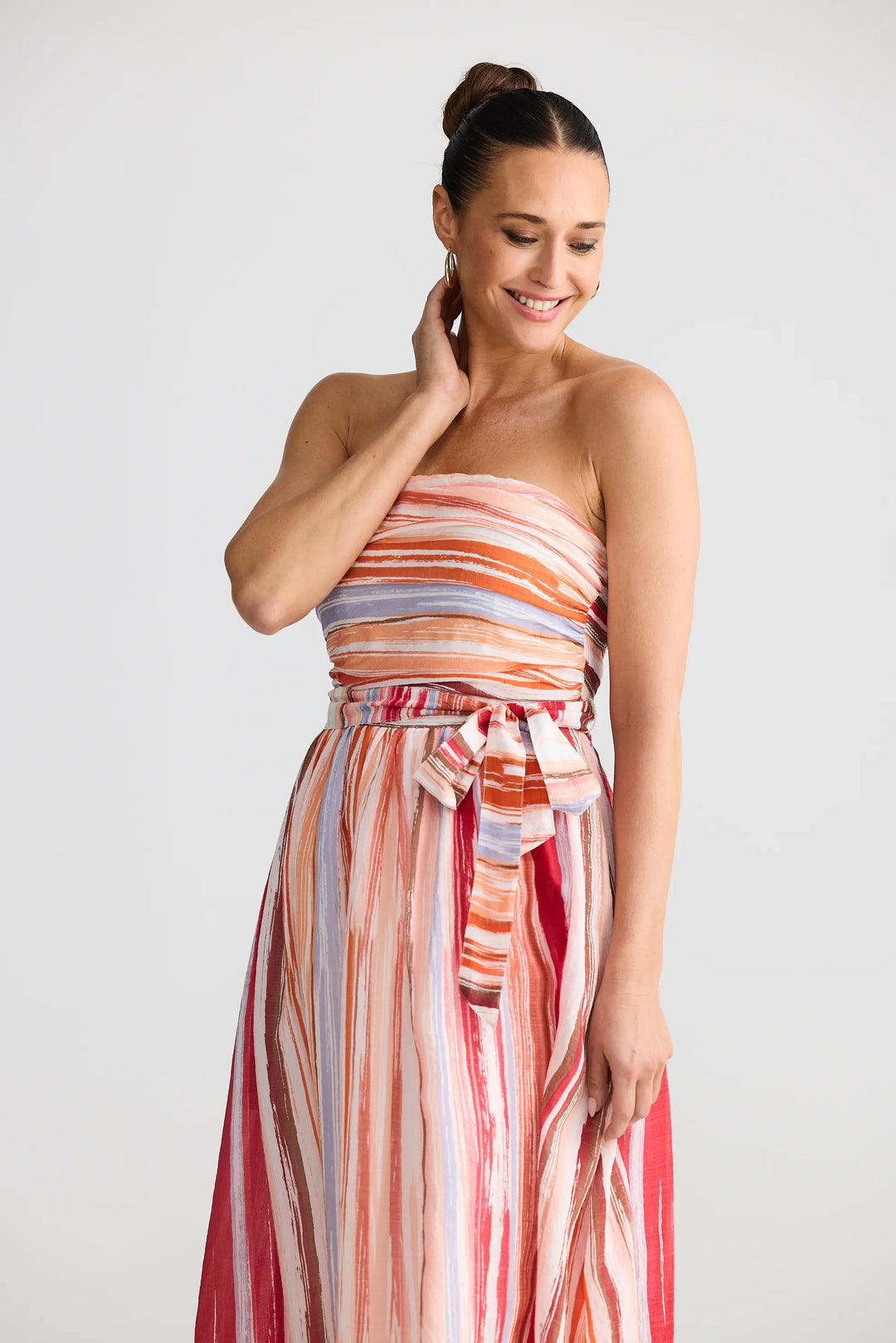 Avalon Dress - Painterly Stripe