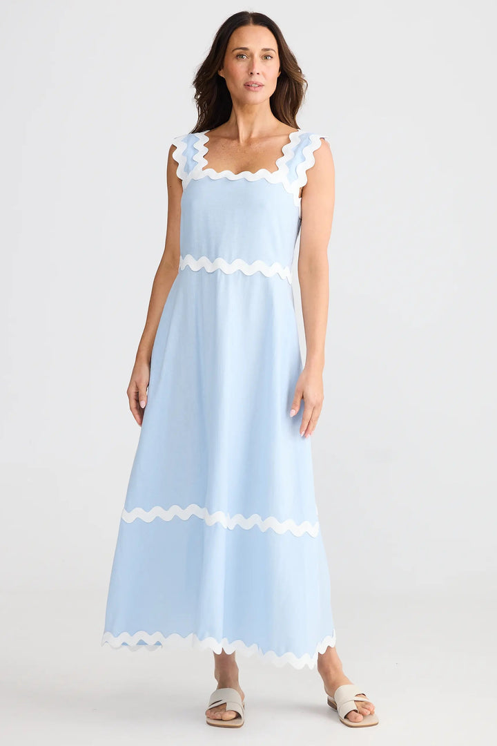 Brave & True Marlo Dress Sky Blue