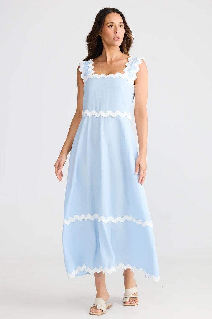 Brave & True Marlo Dress Sky Blue