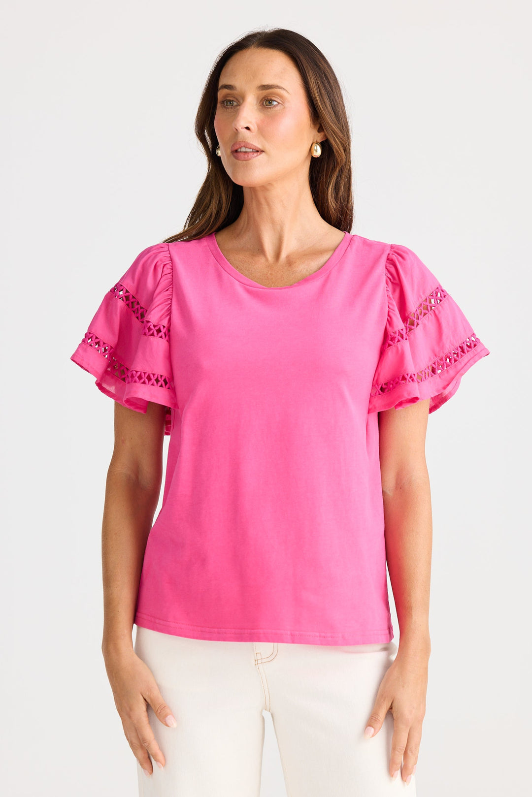 Brave & True Chloe Tee Hot Pink