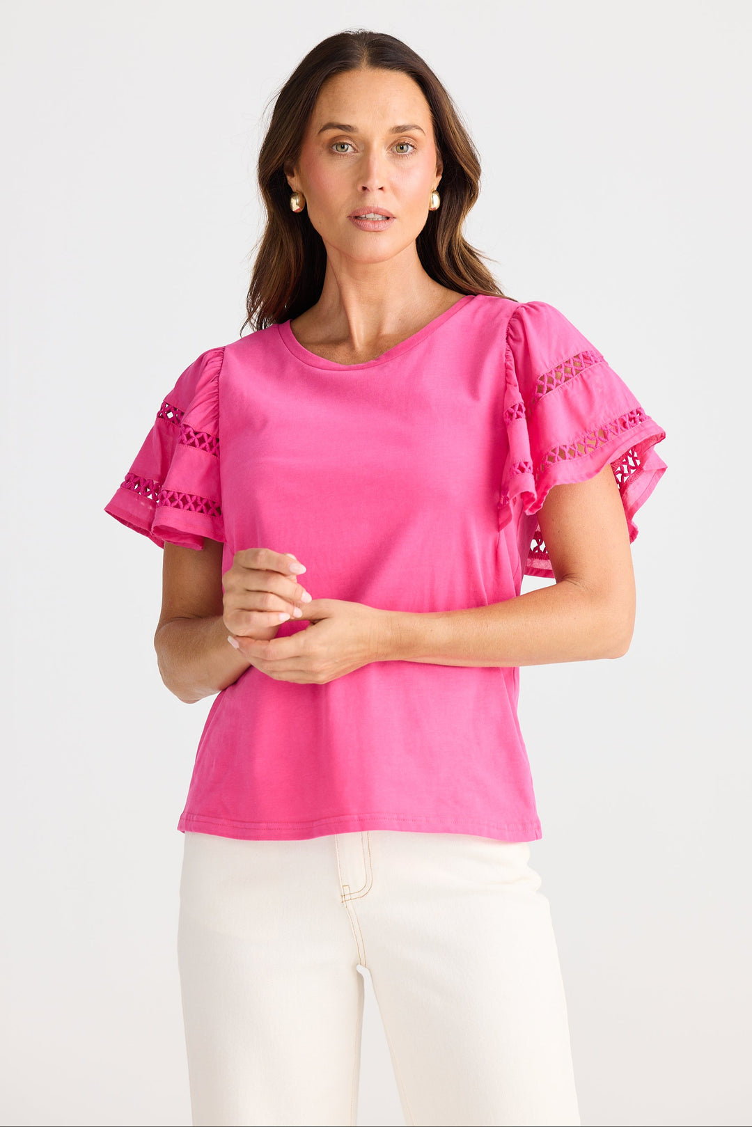 Brave & True Chloe Tee Hot Pink