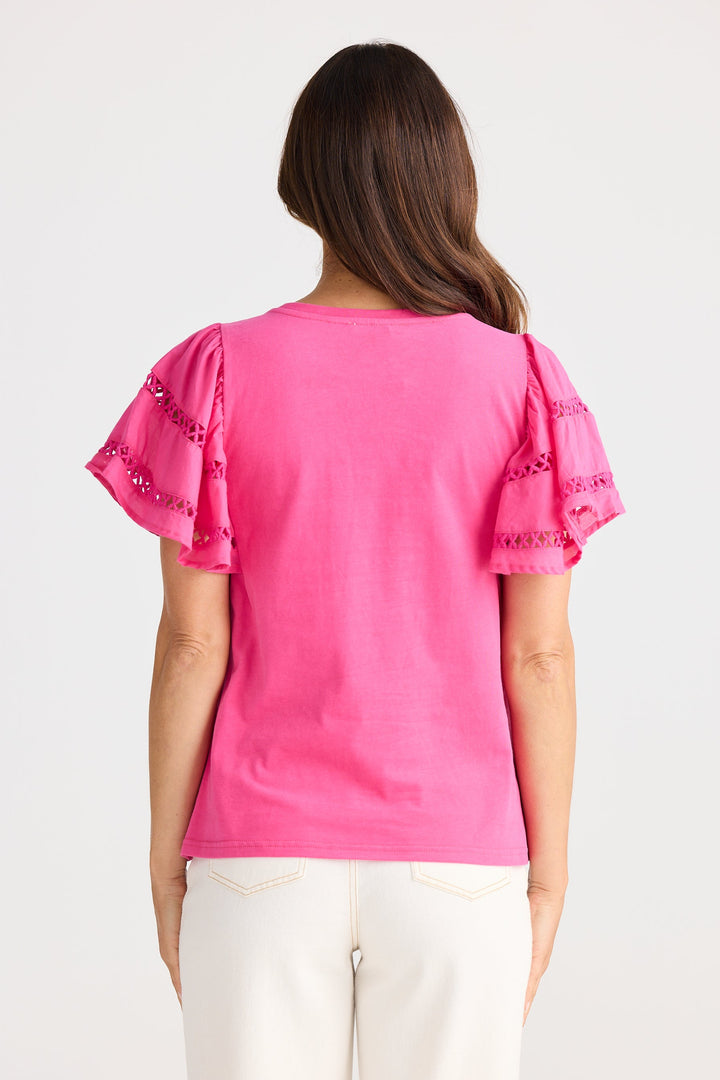 Brave & True Chloe Tee Hot Pink