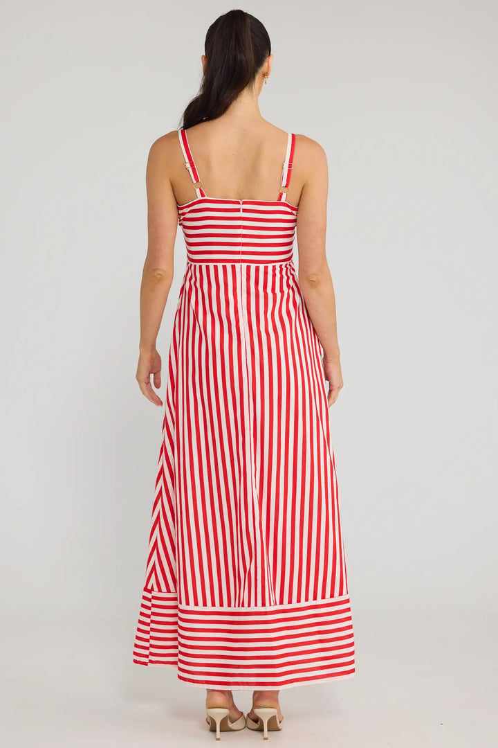 Grace Dress - Cherry Stripe