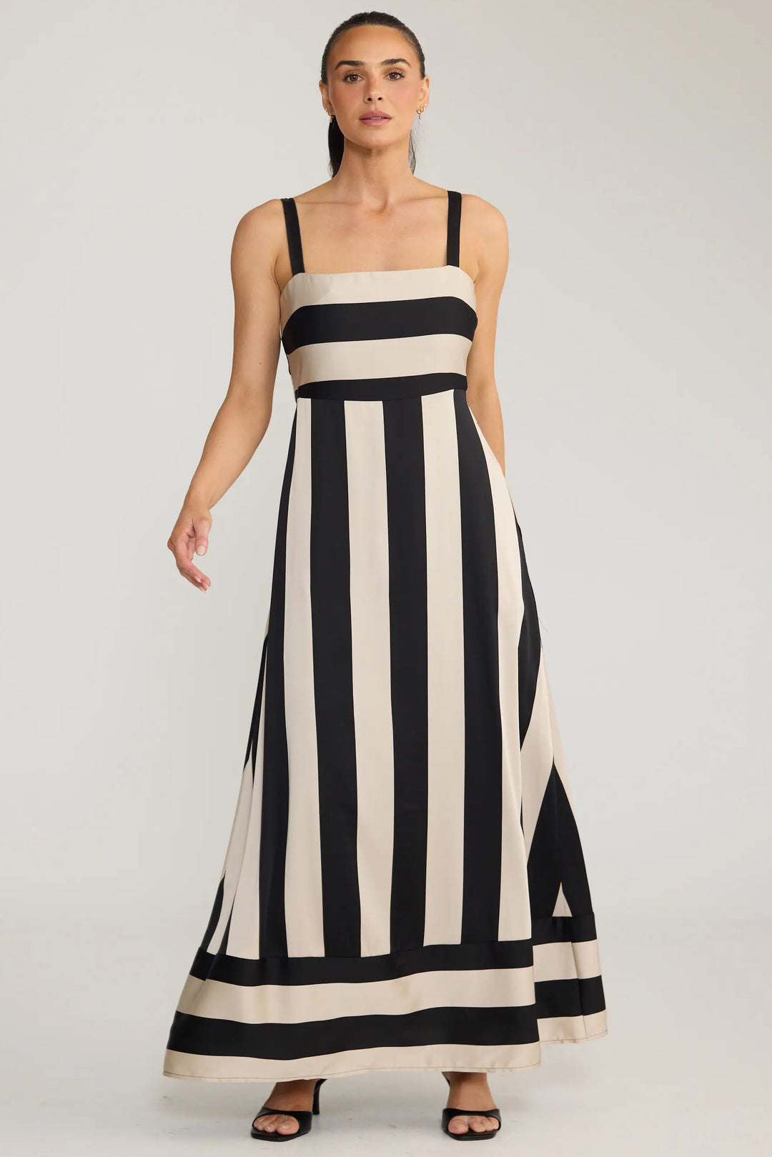 Grace Dress - Monochrome Stripe
