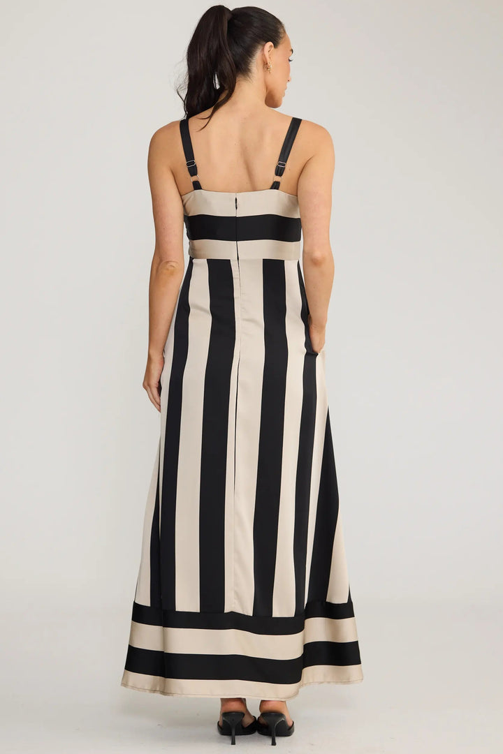 Grace Dress - Monochrome Stripe