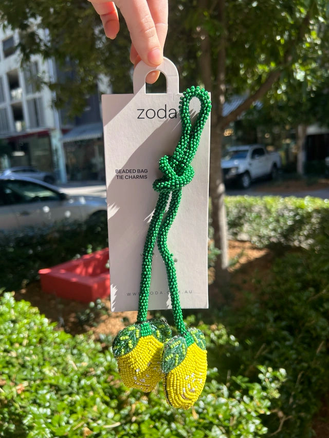 Beaded Bag Charm - Limoncello